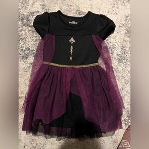 Disney Frozen II Black and Purple Kids Dress
